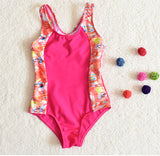 Mqtime  Kid Girl One Piece Athletic Swimwear Children Surfing Beach Swimsuit For Girls Printed Bathing Suit Youth Bikini Tankinis