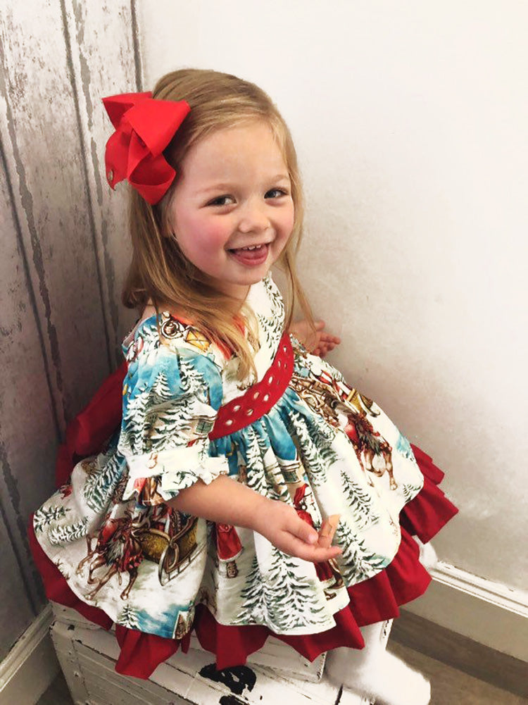 Mqtime 1-6T Christmas Princess Dress Toddler Girls Outfits Kids Baby G mqtime Mqtime 1-6T Christmas Princess Dress Toddler Girls Outfits Kids Baby G mqtime