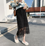 2022 Spring Autumn Chic Lace Maternity Skirts High Waist Adjustable Belly Clothes for Pregnant Women Korean Pregnancy