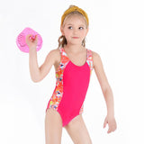 Mqtime  Kid Girl One Piece Athletic Swimwear Children Surfing Beach Swimsuit For Girls Printed Bathing Suit Youth Bikini Tankinis