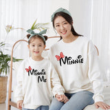 Mqtime Autumn Mother Daughter Matching Sweaters Family Set Butterfly Mom Mum Baby Mommy and Me Clothes Women Girls Cotton Sweatshirts