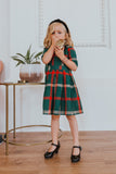 Mqtime Winter Mommy and Daughter Doll Neck Plaid Outfits New Year Christmas Family Matching Dresses Look Festival Dress