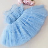 Mqtime Baby Girl Dress Cute Bow Newborn Princess Dresses for Baby 1 Year Birthday Dress Toddler Infant Party Dress Christening Gown
