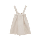 Girls Cotton-Linen Back Suspender Dress New Kids Summer Clothing Solid Overalls Children Dresses TZ35