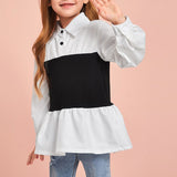 Mqtime girls blouse Girls Tunic Shirts Spring Autumn New Tops Children's Baby Korean Long Sleeve Shirts baby girl shirt