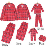 Mqtime Christmas Family Matching Pajamas Plaid Cotton Mother Father Baby Kids And Dog Family Matching Clothes