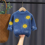 Mqtime 2-6Years Baby Girl Boy Winter Clothes Knitted Sweater Soft Comfortable Children's Outerwear Long Sleeve Sweater For Boys