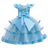 Mqtime Baby Girls Flower Princess Ball Gown Party Tutu Dress For Brithday Wedding Dresses Kids Christmas Dress Children Girls Clothing