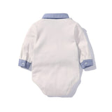 Mqtime Fashion Children Suit Baby Boys Clothes Newborn Tracksuit Formal Dresses Romper+Pant 2 Pieces Costumes For Children 0-2Y