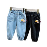 Mqtime Baby Girl Jeans Autumn  New Toddler Casual Jeans Kids Girl Fashion Harem Pants Children Clothing 1-5 Years Old Girl Clothes