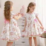 New Arrivals Spanish Court Dress Cotton Lace Quality Sweet Wedding Party Birthday Gift Girl Lolita Dress Kids Dresses for Girls