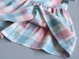 Mqtime Baby Girl Dress New Summer Korean Strap Plaid Casual Sleeveless Party Princess Dress Cute Children's Baby Kids Girls Clothing