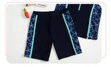 Mqtime  Boys Blue Printed Surfing Swimsuit Swimwear Children Sports Swim Scuba Bathing Suit Two Pieces Teen Beach Diving Suit 8-16T