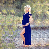 Sexy Maternity Dresses For Photo Shoot Chiffon V-Neck Pregnancy Dress Photography Prop Maxi Gown Pregnant Women Clothes Dresses