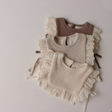 Baby Vest Girl Sweet Hollow Lace Princess Outside Vest Baby Girl Lace Princess Bibs Boy Saliva Towel Accessories