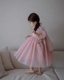 Baby Girl Princess Tutu Dress Puff Sleeve Infant Toddler Vintage Big Bow Vestido Party Pageant Wedding Baby Clothes 1-10Y