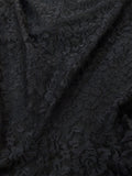 Mqtime Black Lace Empire Waist Vintage Pencil Skirts Irregular Mermaid Bodycon Knee Length Retro Fishtail Jupe Saias Big Size XXL