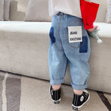 Mqtime Spring Fall Kids Boys' Clothes Baby Elastic  Denim Trousers for Toddler Children Boy Clothing Outer Wear Jeans Pants 2-10 Years