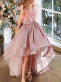 Mqtime First Communion Girl Dress 3T-14T  Dress Wth Feathers For Girls Elegant Teen Party Evening Dress vestido de fiesta de boda