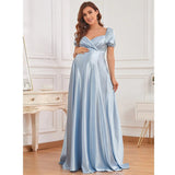 Mqtime Maternity Photography Dress Pregnant Women's High Waist Baby Shower Dress Sexy V-neck Backless Maxi Dress Maternity Gown