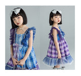 2022 Kids Spanish Lolita Princess Ball Gown Children Vintage Plaid Dresses Teenages Girls Birthday Gift Children Turkey Dress