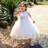 Mqtime Summer Toddler Clothes For Girls Embroidered Sleeveless Princess Baby First Birthday Party Formal Children Vestido Dress 1-5 Age