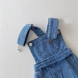 Mqtime 1-5-year-old girls' clothes new girls' denim suspender dress versatile suspender skirt foreign style vest skirt