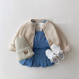 Mqtime 1-5-year-old girls' clothes new girls' denim suspender dress versatile suspender skirt foreign style vest skirt