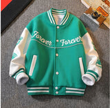 Mqtime Fashion Baby Boy Baseball Jacket New Spring Autumn Toddler Kids Trendy Letter Print Coat Sport Outwear Top Clothes 1 To 6Years