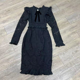 Mqtime Water-soluble similar hollowed out temperament figure collection waist dress mid-length one-step skirt female