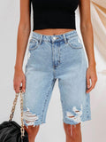 Mqtime Women Summer Denim Shorts Ripped Tassel Wide Leg Shorts Jeans Boyfriend Casual Pantalones Cortos De Mujer Shorts Feminino Jeans