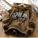 Mqtime Boys Hoodies Kids Hooded Sweatshirt Loose Letter Printed Teenager Fleece Thicken Pullover Children's Casual Clothing