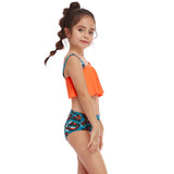 Mqtime  Kid Summer Swimsuit Girls Beach Swimwear Two Pieces Set Swim Tankini Bathing Suit For Children Girl Bikini Monokinis