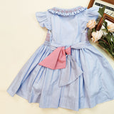 Girls Smocked Dress Baby Handmade Smock Clothes for Girl Children Boutique Embroidery Clothing Infant Spain Princess Frocks