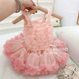 Mqtime Baby Princess Dress Newborn Girl Fashion Tutu Dress Birthday Baptism Skirt Kids Clothes Christening Dress for Girls Cute Infant