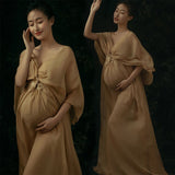 Mqtime New Pure Desire Dress For Pregnant Women Maternity Dresses For Photo Shoot Photography Gown for Women Baby Shower