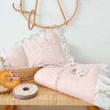 Baby Girl Quilt Blanket Pink Cotton Muslin Summer Quilt for Girls Children Comforter Infant Cot Quilt Baby Sleeping Cover