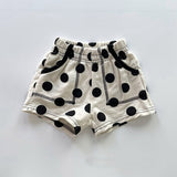 Mqtime Baby Boy Summer Pants Cotton Striped Polka Dot Print Newborn Outdoor Underwear Baby Shorts Casual Breathable Loose Beach Shorts