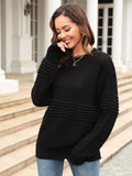 Mqtime Basic Casual Knitted Sweater Winter Women Hollow Out O Neck Fashion Black Pullover Jumper Mujer Clothing Long Sleeve