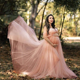 Mqtime Off Shoulder Maternity Dress for Photoshoot Lace Pregnant Dress Long Maxi Dress Maternity Gown Photography Props Photo Shoot New