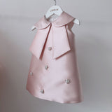 Mqtime Fashion Baby Girl Princess Silk Dress Sequins Infant Toddler Girl Sleeveless Vestido Party Pageant Birthday Baby Clothes 1-12Y