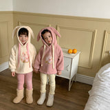 Mqtime Kids Sweatshirt New Winter Baby Warm Long Sleeve Cartoon Hooded Sweatshirts Fleece Toddler Girls Clothes Casual Pullover Tops