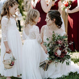 Mqtime Baby Floral Girl Wedding Dress Birthday Evening Party Dresses Baptism Clothes Teenager Children Toddler Fluffy White Vestidos