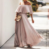 Mqtime New Summer Women Solid Short Sleeve Party Dress Strapless Backless Patchwork Ladies Dress Loungewear Simple Dress Dropshipping