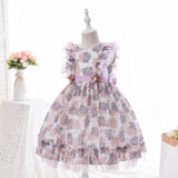 Mqtime 3-8 years old girl Princess Lolita dress summer birthday party dress children dress baby gift princess dress