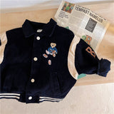 Mqtime Fashion Baby Girl Boy Corduroy Jacket Casual Cartoon Embroidery Infant Toddler Child Coat Fall Spring Kid Outwear Baby Clothes