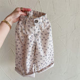 Mqtime Autumn New Kids Pants Floral Girls Trousers Chidren Clothes Girls Pants