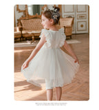 Girls Summer Dress Lace Ruffles Baby Kids Princess Birthday Wedding White Tutu Dresses Children Clothes sleeveless Vestido Outfi