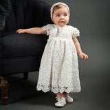 Mqtime 1 Year Birthday Baby Girl Dresses For Baptism Christening Gowns Wedding Party Pageant Lace Newborn Toddler Bebes