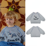 Mqtime New Children's Casual Tops, Children's Boys and Girls Cartoon Printing 2022 Autumn Pullover Children's Clothing
